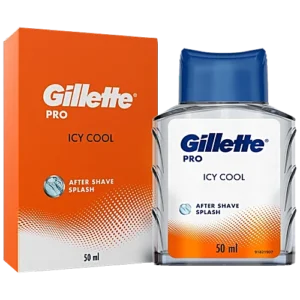 Gillette Pro - After Shave Splash, Icy Cool, Long-lasting Fragrance, Tone Your Skin, 50 ml